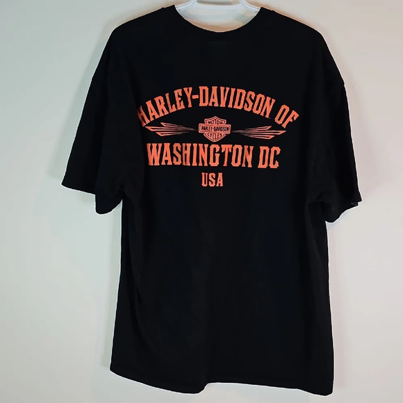 Harley-Davidson Black Tee with Fiery Emblem - Picture 4 of 7